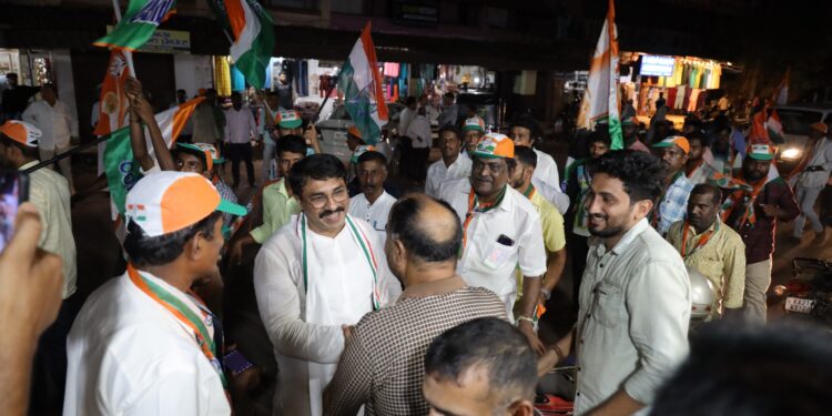 ಬೆಳ್ಳಾರೆಯಲ್ಲಿ ಕಾಂಗ್ರೆಸ್ ಅಭ್ಯರ್ಥಿ ಪರ ರೋಡ್ ಶೋ, ಪ್ರಚಾರ ಸಭೆ