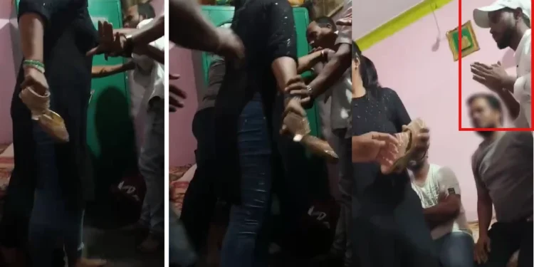 ಮೆಸೇಜ್ ಕಳಿಸಿದ ಮುಸ್ಲಿಂ ಯುವಕ ವಿವಾಹಿತೆಯಿಂದ ಚಪ್ಪಲಿ ಏಟು!