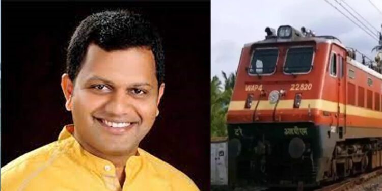 ದಕ್ಷಿಣ ಕನ್ನಡ ಸಂಸದ ಕ್ಯಾಪ್ಟನ್ ಬ್ರಿಜೇಶ್ ಚೌಟ ಅವರ ಪತ್ರಕ್ಕೆ ಕೆಲವೇ ಗಂಟೆಗಳಲ್ಲಿ ಸ್ಪಂದಿಸಿದ ರೈಲ್ವೆ ಇಲಾಖೆ.ರೈಲು ಓಡಾಟ ಪಟ್ಟಿ ಪ್ರಕಟ