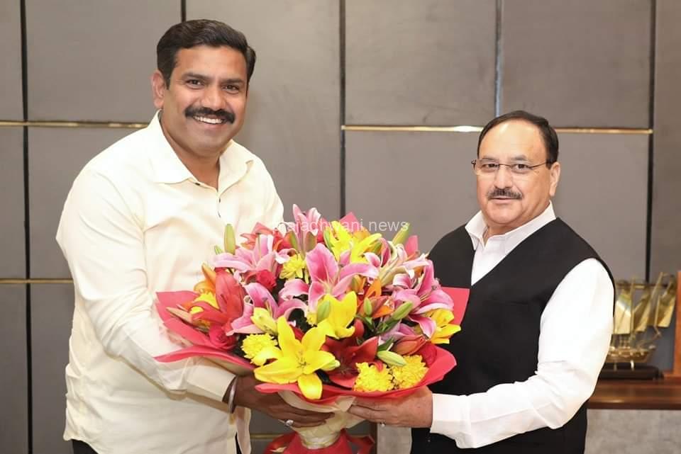 ನವದೆಹಲಿ: ಬಿಜೆಪಿ ರಾಷ್ಟ್ರೀಯ ಅಧ್ಯಕ್ಷರಾದ ಜೆ ಪಿ ನಡ್ಡಾ ಭೇಟಿಯಾದ ಬಿಜೆಪಿ ರಾಜ್ಯಾಧ್ಯಕ್ಷ ಬಿ ವೈ ವಿಜಯೇಂದ್ರ