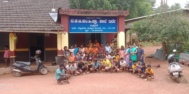 ಇರ್ದೆ ಉಪ್ಪಲಿಗೆ ಶಾಲಾ ಕೈ ತೋಟ ನಿರ್ಮಾಣದಲ್ಲಿ ಇರ್ದೆ ಬೆಟ್ಟoಪಾಡಿ ವಿಪತ್ತು ನಿರ್ವಹಣಾ ಘಟಕ.