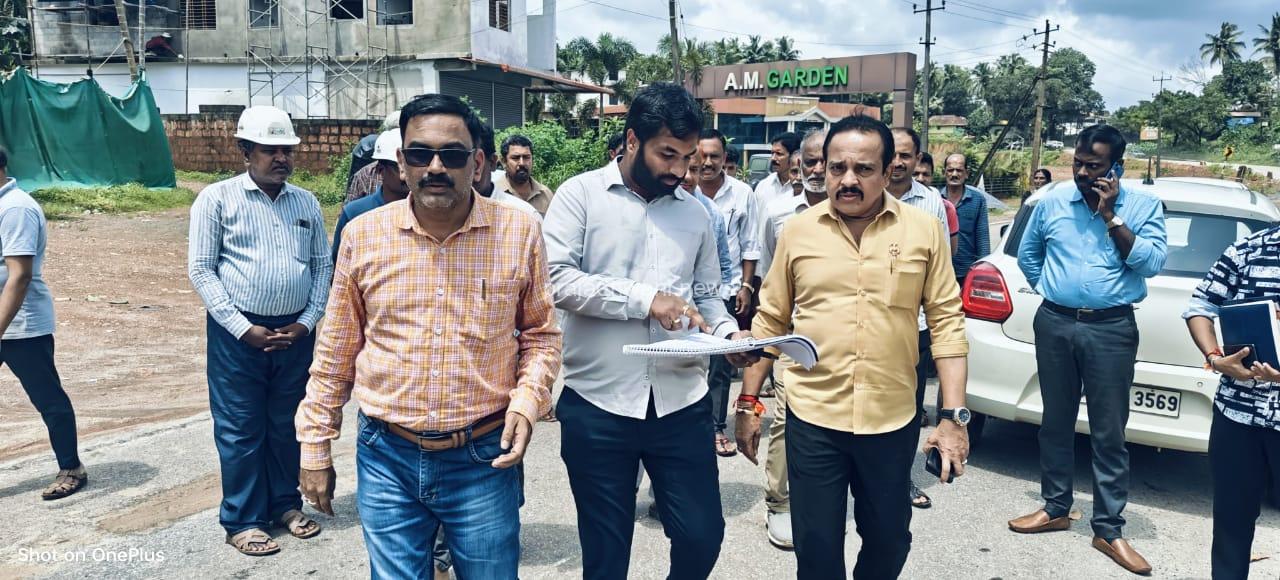 ಪೆರ್ನೆ: ರಾಷ್ಟ್ರೀಯ ಹೆದ್ದಾರಿ ಕಾಮಗಾರಿ ಅವ್ಯವಸ್ಥೆ ಶಾಸಕ ಅಶೋಕ್ ರೈಯವರಿಂದ ಪರಿಶೀಲನೆ