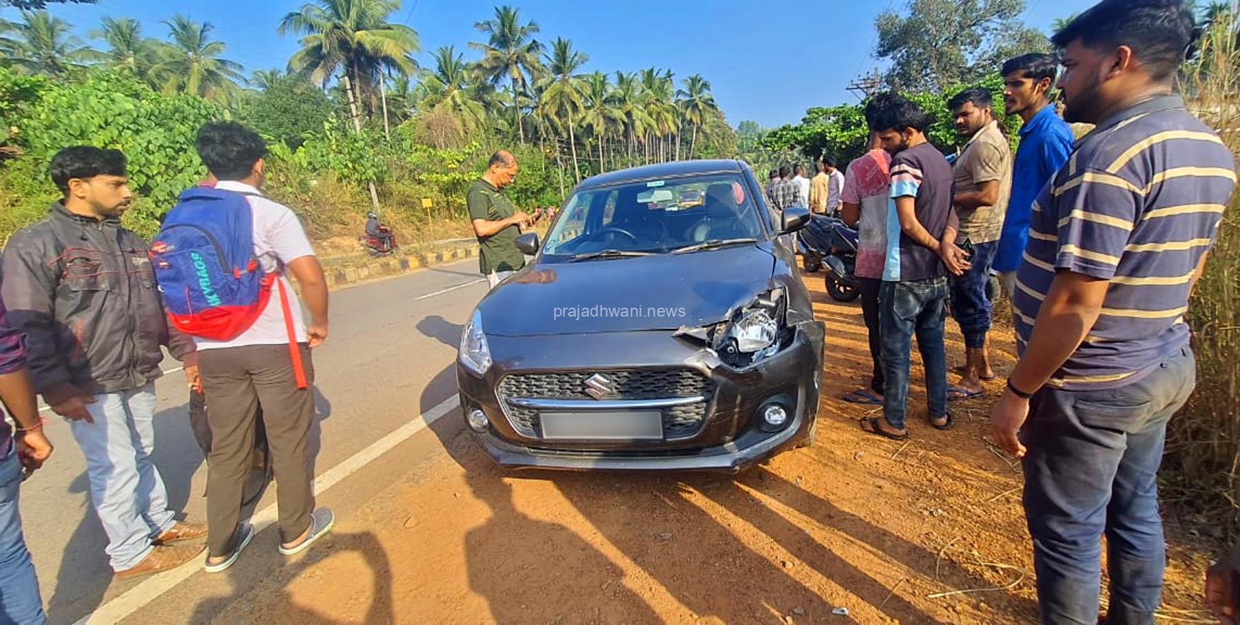 ಕೆಮ್ಮಾಯಿ: ಕಾರು ಬೈಕ್ ಡಿಕ್ಕಿ- ಬೈಕ್ ಸವಾರರಿಬ್ಬರಿಗೆ ಗಾಯ