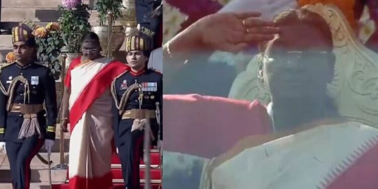 76ನೇ ಗಣರಾಜ್ಯೋತ್ಸವ: ಧ್ವಜಾರೋಹಣ ನೆರವೇರಿಸಿದ ರಾಷ್ಟ್ರಪತಿ ದ್ರೌಪದಿ ಮುರ್ಮು