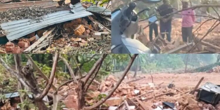 ಶ್ರೀ ಮಹಾಲಿಂಗೇಶ್ವರ ದೇವಸ್ಥಾನದ ಅಧೀನದ ಜಾಗದಲ್ಲಿದ್ದ ಬಿಜೆಪಿ ಮುಖಂಡ ರಾಜೇಶ್ ಬನ್ನೂರು ಮನೆ ನೆಲಸಮ