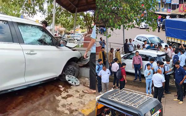 ಪುತ್ತೂರು: ಬೈಕ್ ಗೆ ಡಿಕ್ಕಿಯಾಗಿ ದರ್ಬೆ ದೇವರ ಕಟ್ಟೆಗೆ ಗುದ್ದಿದ ಕಾರು ಗಂಭೀರ ಗಾಯ!