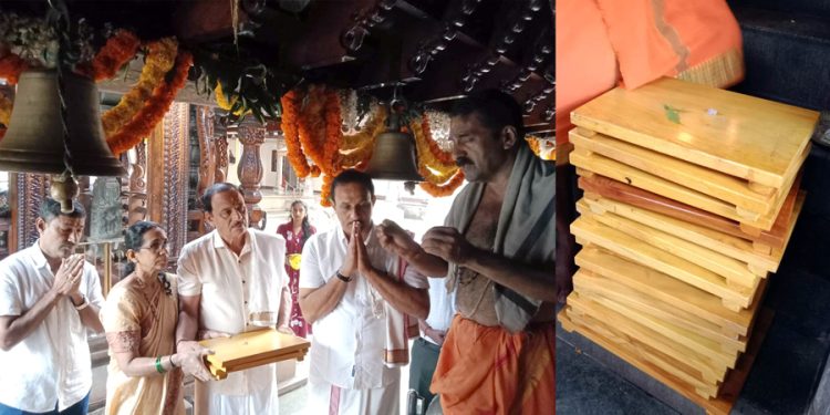 ಸಾಮೇತಡ್ಕ ಲಕ್ಷ್ಮಿ ಟಿoಬರ್ ಅವರಿಂದ ಪುತ್ತೂರು ಶ್ರೀಮಹಾಲಿಂಗೇಶ್ವರ ದೇವಸ್ಥಾನಕ್ಕೆ ಹಲಸಿನ ಮಣೆ ಸಮರ್ಪಣೆ