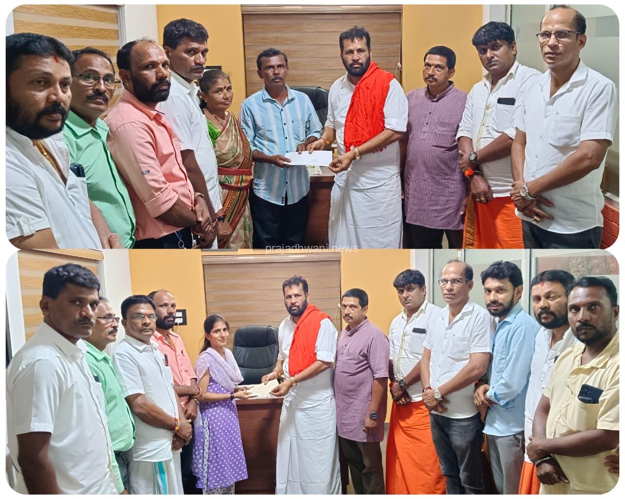 ಪುತ್ತಿಲ ಪರಿವಾರ ಸೇವಾ ಟ್ರಸ್ಟ್ ಮೂಲಕ ಇಬ್ಬರಿಗೆ ವೈದ್ಯಕಿಯ ಚಿಕಿತ್ಸೆಗೆ ಆರ್ಥಿಕ ಸಹಕಾರ