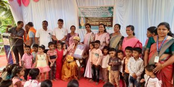 ಬಂದಾರು: ಪೆರ್ಲ-ಬೈಪಾಡಿ ಅಂಗನವಾಡಿ ಕಾರ್ಯಕರ್ತೆ ಎಂ. ಸೇಸಮ್ಮರವರಿಗೆ ಗೌರವಾರ್ಪಣೆ