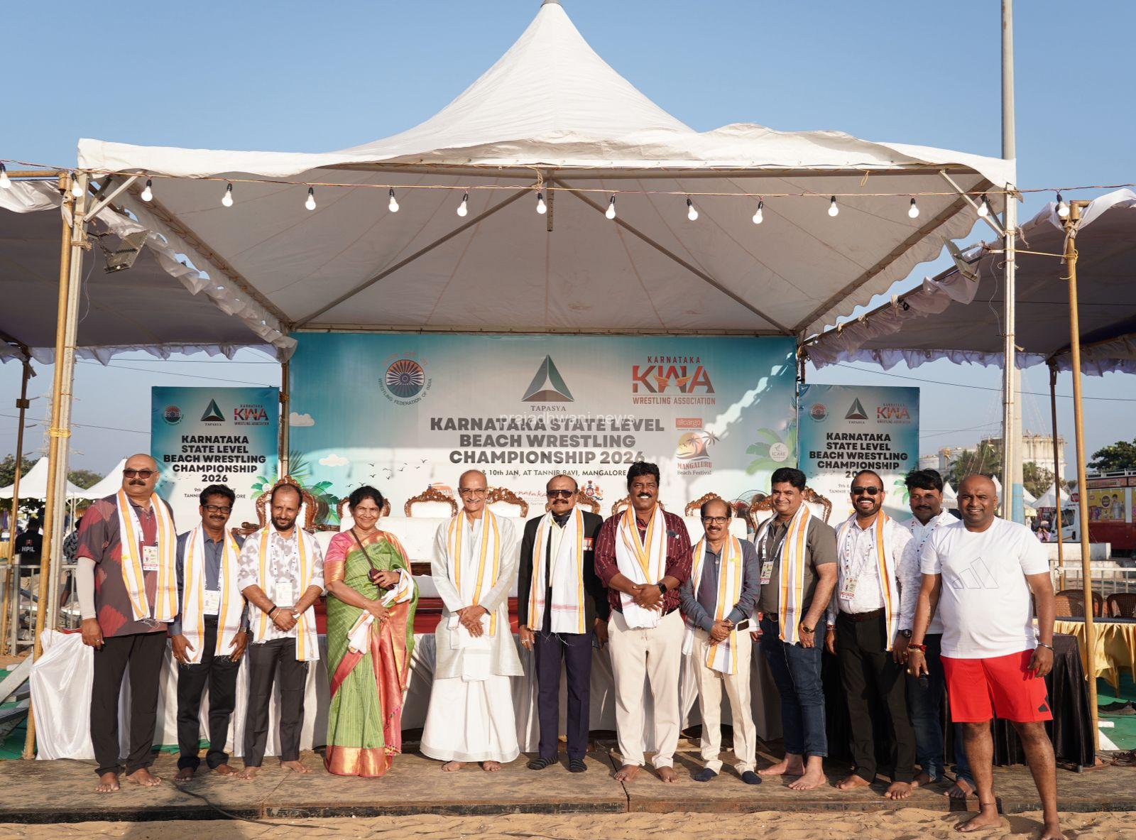 ಮಂಗಳೂರು ತಪಸ್ಯ ಬೀಚ್ ಫೆಸ್ಟಿವಲ್ ನಲ್ಲಿ ಕರ್ನಾಟಕ ಸ್ಟೇಟ್ ಲೆವೆಲ್ ಬೀಚ್ ರೆಸ್ಲಿಂಗ್  ಚಾಂಪಿಯನ್ ಶಿಪ್ -2026
