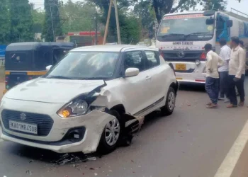 ಪುತ್ತೂರು ನಗರದ ಮಂಜಲ್ಪಡ್ಪುವಿನಲ್ಲಿ ಸರಣಿ ಅಪಘಾತ