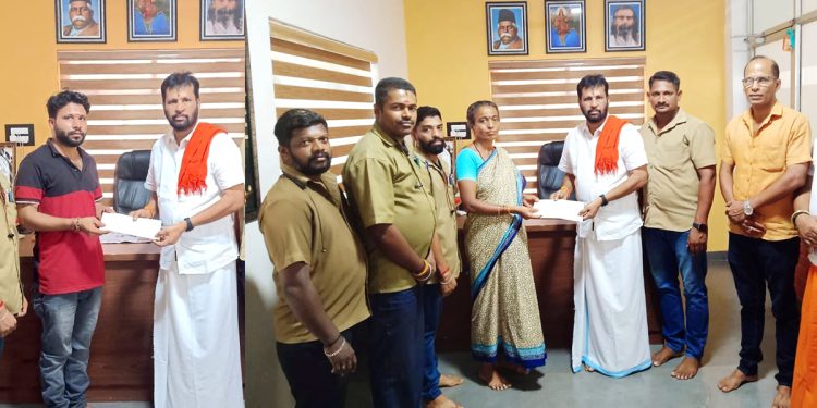 ಪುತ್ತಿಲ ಪರಿವಾರ ಸೇವಾ ಟ್ರಸ್ಟ್ ರಿ ಪುತ್ತೂರು ಹಾಗೂ ಅರುಣ ಸಾರಥಿ ಸಂಘಟನೆ ವತಿಯಿಂದ ಧನಸಹಾಯ