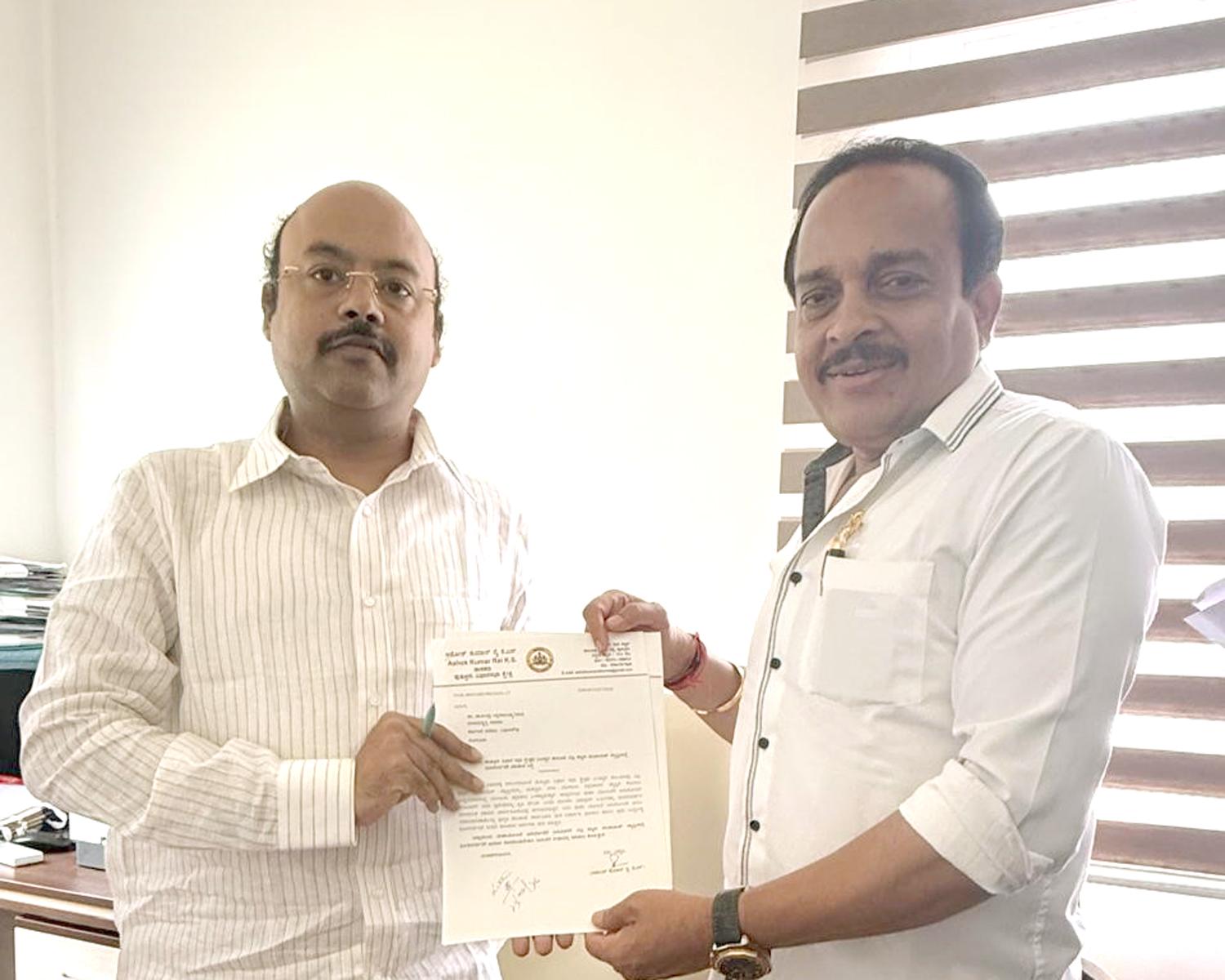 ವಿಟ್ಲ ಪಟ್ಟಣ ಪಂಚಾಯತ್: ನೀರು ಸರಬರಾಜು ವಿತರಣಾ ವ್ಯವಸ್ಥೆಗೆ  101 ಕೋಟಿ ಅನುದಾನ: ಸಚಿವರಿಗೆ ಶಾಸಕ ಅಶೋಕ್ ರೈ ಮನವಿ